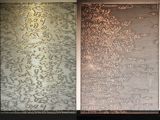 Le tissu de décoration de cloison de séparation feuilleté le verre avec le grillage PVB en métal
