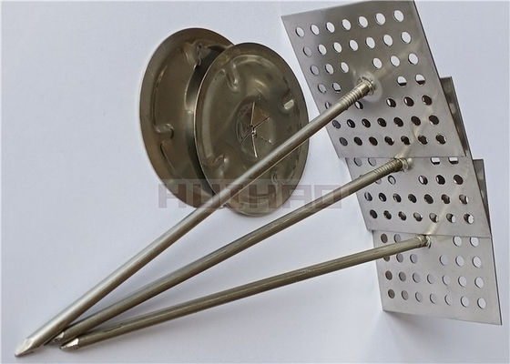 Pins d'isolation de base perforés de 2 × 2 ans en acier galvanisé ou en acier inoxydable
