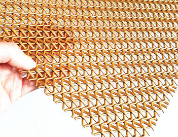 Lancement tissé décoratif serti par replis d'enveloppe de la couleur 5mm d'or de maille d'acier inoxydable de fil