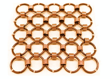 Metal la draperie de maille/rideau en laiton en maille d'anneau de fil Conect avec le diamètre de cercle de 8mm