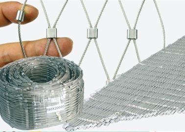 La barrière architecturale X tendent la maille de câble métallique, maille flexible de câble d'acier inoxydable
