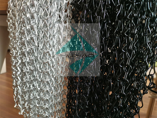 Maillon de chaîne en aluminium de Mesh Drapery Anodized Surface Treatment en métal du diviseur 1.6mm de mur