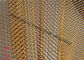 draperie 5x5mm de maille en métal d'Alumium de fil de 1.2mm avec la couleur d'or pour la décoration de pièce