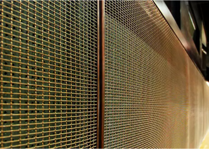 Métal architectural Mesh Screen With Antique Copper d'approvisionnement de service d'esthétique industrielle de cadre