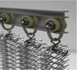 Rideau en aluminium en bobine en métal pour la décoration intérieure de restaurant avec des accessoires