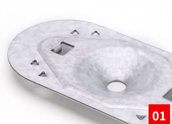Le zinc a enduit le plat barbelé ovale en acier pour que la membrane de imperméabilisation de difficulté couvre des plate-formes