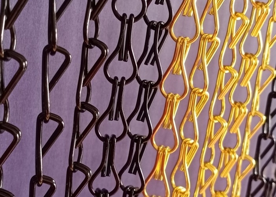 rideau perlé à chaînes en aluminium en 1.6mm utilisé pour la décoration de propriété privée