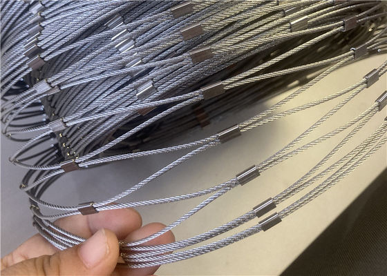 Filet de câble flexible en acier inoxydable de qualité 316 de 2 mm pour enclos d'animaux de zoo et volières
