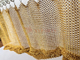 métal Ring Mesh Curtains Gold Color Used d'acier inoxydable de 0.8x7mm pour le diviseur de l'espace