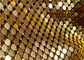 décoration scintillante d'hôtel ou de restaurant de Mesh Fabric Curtains Gold For en métal de 4mm