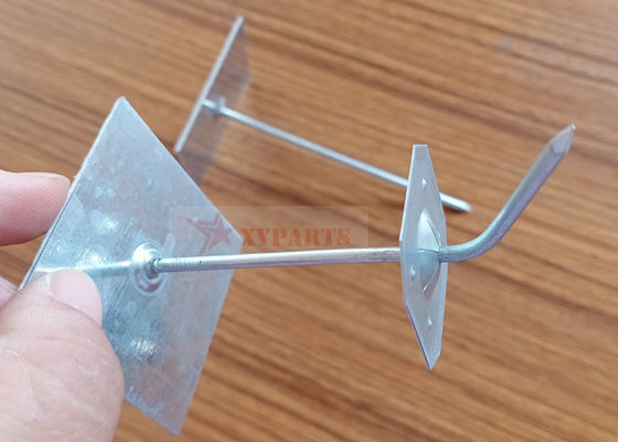 Goupilles d'isolation à base adhésive de 4-1/2" en acier galvanisé pour la fixation de l'enveloppe de conduit ou du panneau d'isolation