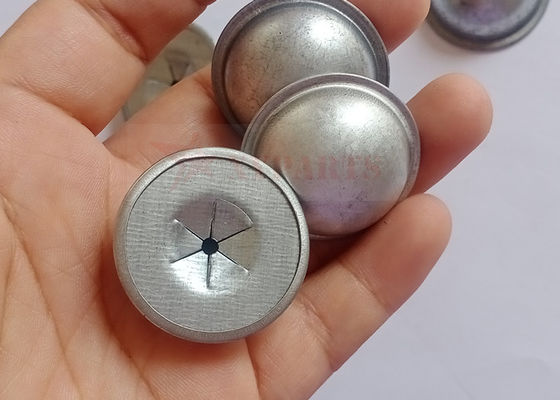 Capuchons bombés autobloquants en acier inoxydable de 22 mm pour broches d'isolation