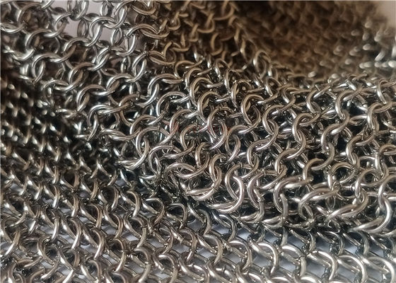 Rideau en acier inoxydable en treillis métallique 0,53x3,81 mm Type soudé pour les écrans des pompiers et les séparateurs de pièce