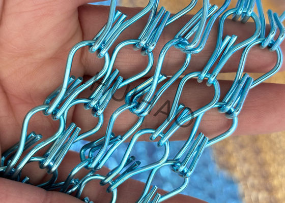 Rideau à double crochet décoratif en aluminium à chaîne pour rideau de douche