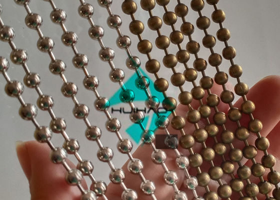 Rideau de chaîne de perles à bille pour séparateur de pièce