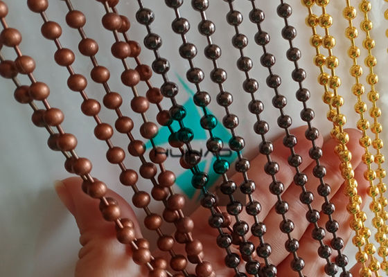Rideau de chaîne de perles à bille pour séparateur de pièce