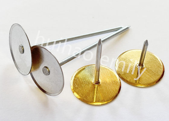 38 mm en acier galvanisé couvercle du conduit des broches de tête de tasse avec du papier d'or