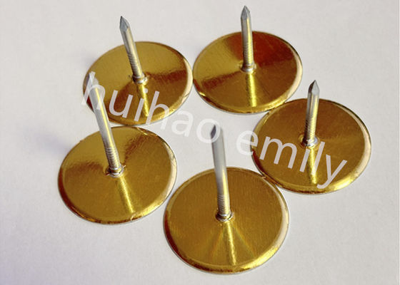 38 mm en acier galvanisé couvercle du conduit des broches de tête de tasse avec du papier d'or