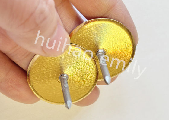 38 mm en acier galvanisé couvercle du conduit des broches de tête de tasse avec du papier d'or