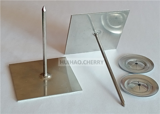 Goupilles d'isolation à base adhésive de 4-1/2" en acier galvanisé pour la fixation de l'enveloppe de conduit ou du panneau d'isolation