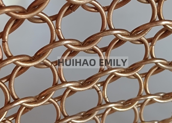 10 mm Rings ronds courroies à chaîne draperies métalliques pour décoration d'hôtel