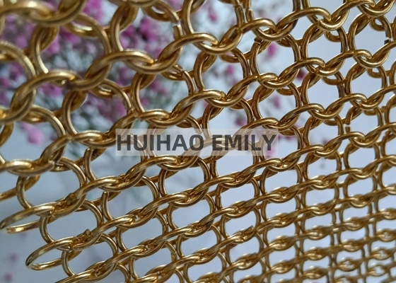 10 mm Rings ronds courroies à chaîne draperies métalliques pour décoration d'hôtel