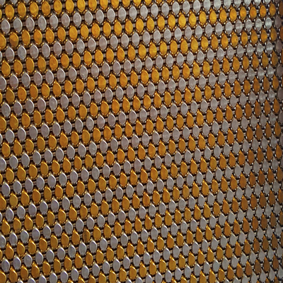Tissu métallique décoratif pour le revêtement d'ascenseurs