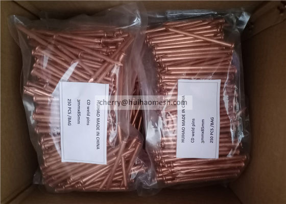 Capacitor en acier plaqué en cuivre épingles de soudage à décharge 3x65 mm pour l'isolation fixée sur divers métaux