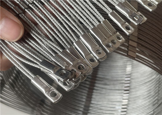 Ferrule Type Stainless Steel Wire Rope Mesh For Safety And Fall Protection