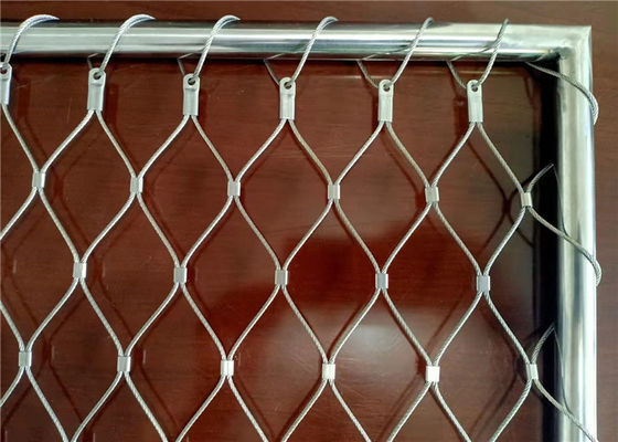 2.0mm 316 Stainless Steel Rope Mesh Safety Nets Used For Zoo Enclosures
