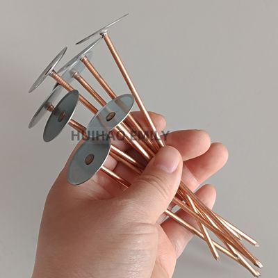 Goupilles d'isolation à tête bombée en acier galvanisé à souder sur tôle de conduits