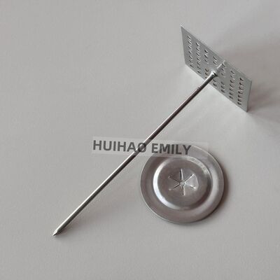 50 mm Base perforée de laine de roche fixation épingles d'isolation avec couvercle de dôme laveuse