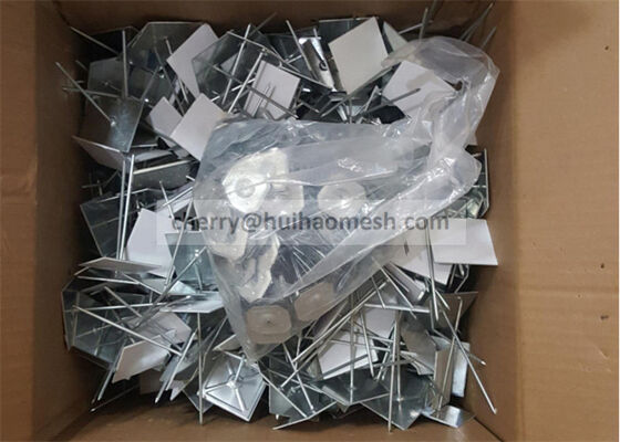 63.5mm Pins d'isolation en acier galvanisé pour installer des panneaux d'isolation en mousse