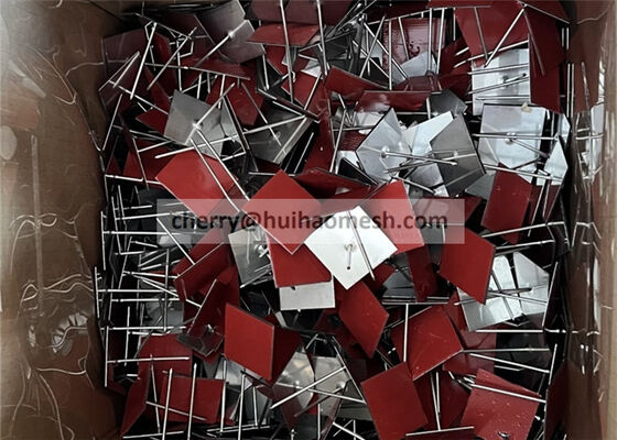 Pins et lave-linge en acier plaqué zinc pour les murs ou les plafonds avec une base adhésive (63 mm de long)