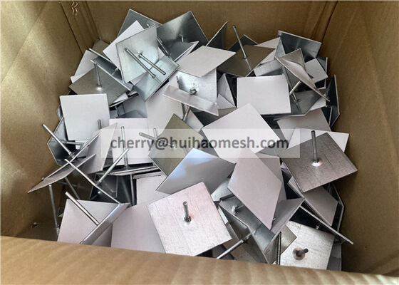 Pins et lave-linge en acier plaqué zinc pour les murs ou les plafonds avec une base adhésive (63 mm de long)