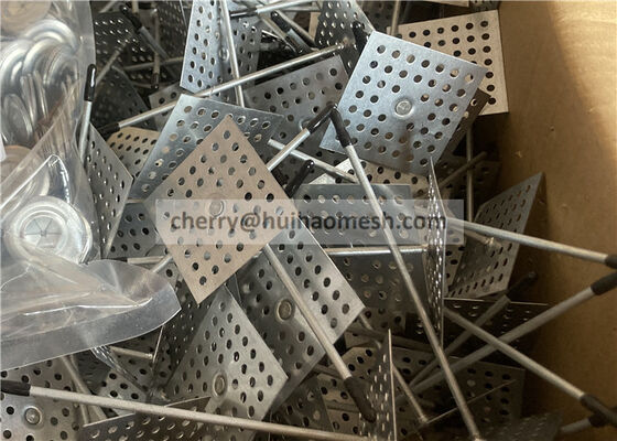 Fixations isolantes en laine de roche accrochages isolants perforés de calibre 12 avec laveuses auto-verrouillées