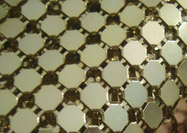 Tissu de paillettes métalliques 3 mm en aluminium flexible pour la décoration intérieure