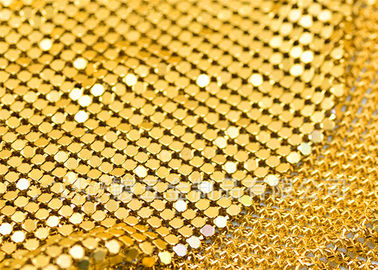 Tissu de paillettes métalliques 3 mm en aluminium flexible pour la décoration intérieure