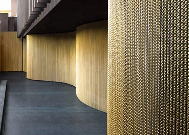 Rideau de plafond en treillis de chaîne d'aluminium avec doubles crochets
