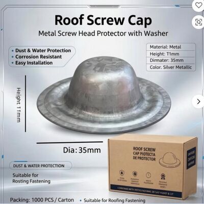 RAL7016 Caps à vis de toiture en métal gris couvrant les toits en tôle de toiture imperméables