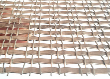 Maillage de fil d'acier inoxydable architectural antique plaqué pour fenêtre de cabinet