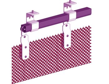 Cloison d'espace rideau en bobine d'acier et d'aluminium personnalisée, fil de 0,8 mm