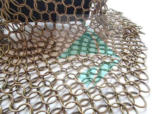 Décoration de draperies de rideau de cloisons de cloisons à mailles métalliques de 2 mm 20 mm