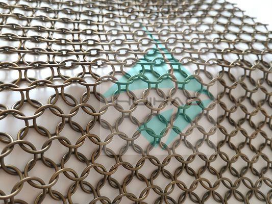 Décoration de draperies de rideau de cloisons de cloisons à mailles métalliques de 2 mm 20 mm