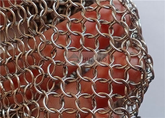 Grillage de soudure 0.8x7mm de cotte de maille d'acier inoxydable utilisés pour des rideaux en diviseur de pièce