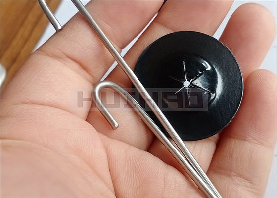 agrafes peintes noires de rondelle de freinage d'individu de 38mm pour fixer le fil Mesh Screening To Solar Panels