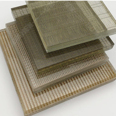 Décoration Art Fabric Laminated Glass With Mesh Interlayer
