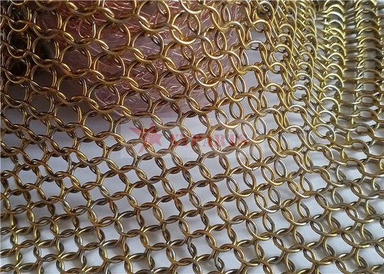 7 mm de treillis en acier inoxydable pour rideaux en laiton