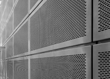 Façade perforée en aluminium d'écran avec le trou rond/fente ou le trou hexagonal
