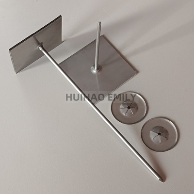 Épingles de fixation auto-adhésives en acier galvanisé de 2,7 mm pour l'isolation, fixant la couche de laine de roche